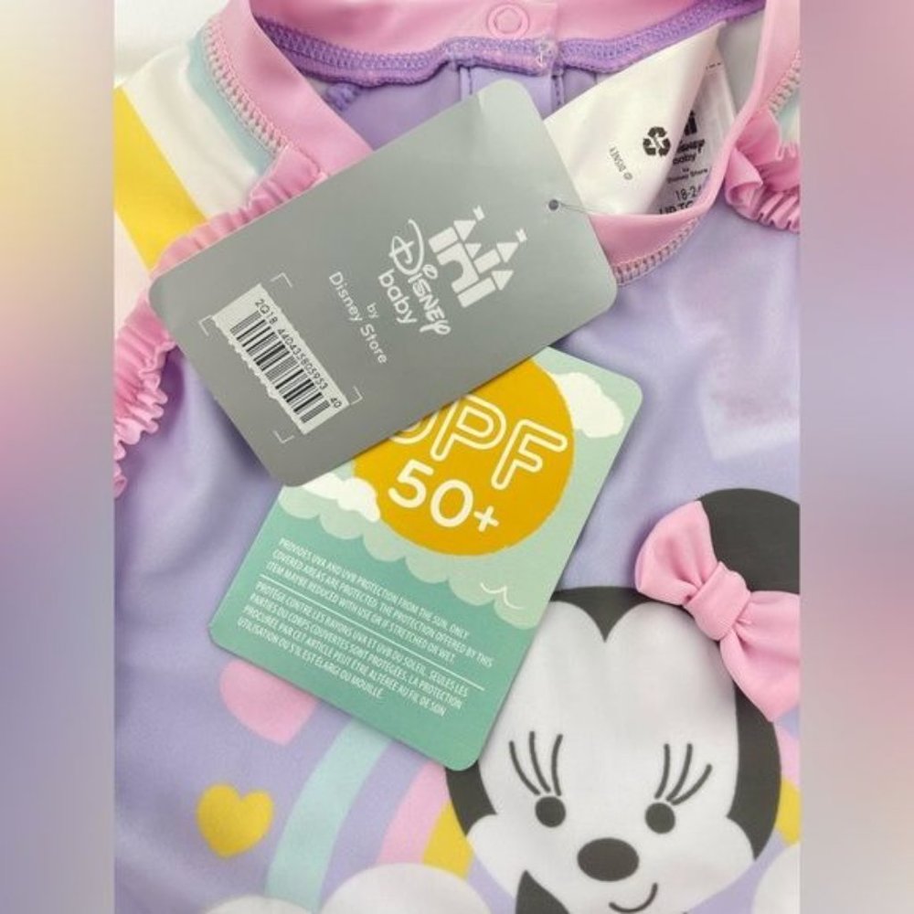 DISNEY BABY GIRL MINNIE MOUSE FIGARO 2-PC SWIMSUIT 18-24 Mos - Picture 5 of 7
